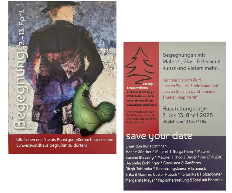 Flyer von Formszene für den Design und Kunstmarkt im Schloss Greifensee/ Zürich